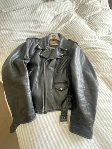 Schott Perfecto Men's Leather Biker Jacket Size 46… Used But Lovely Condition - Picture 1 of 14