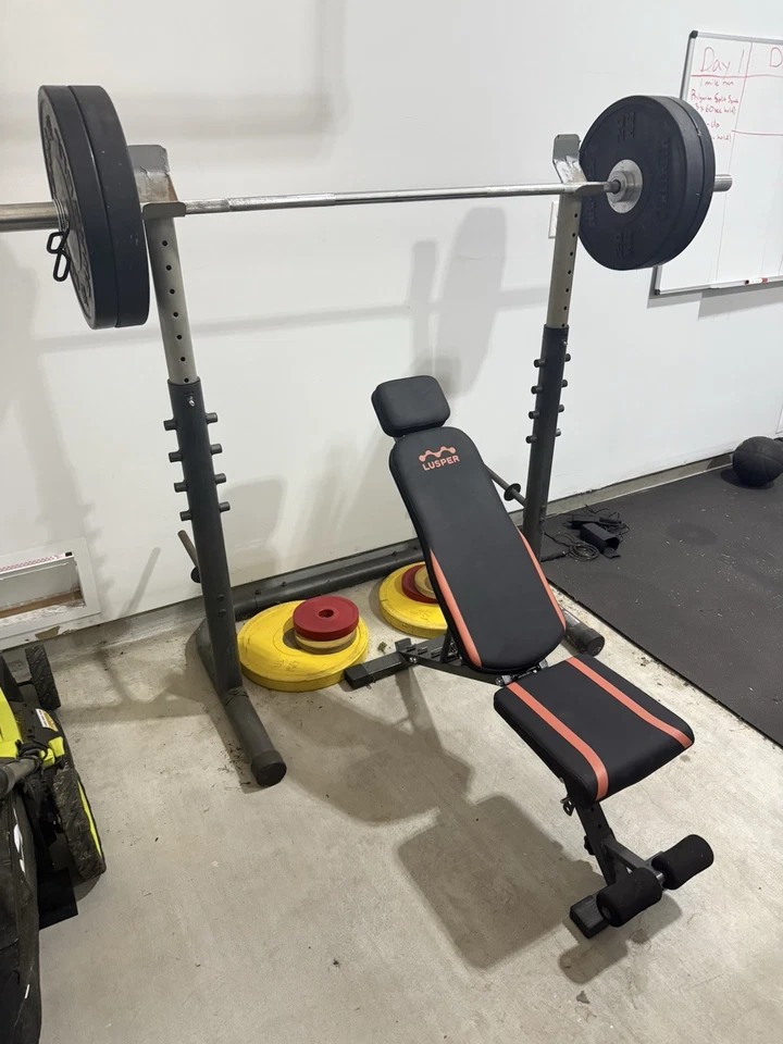 Adjustable Bench Press And Squat Rack - Image 1 of 1