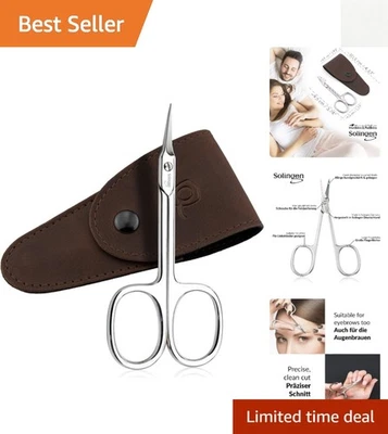 Tijeras profesionales para cutículas de hoja curva de Solingen - Estuche de viaje incluido Foto 1 de 4