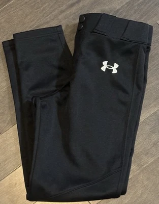Under Armour Utility Tapered Fit Youth Boys Baseball Pants Size Youth M Black - Image 1 of 4