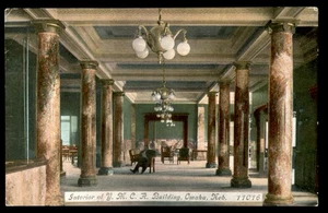 Postcard Interior of Y.M.C.A. Building, Omaha, Neb. - Picture 1 of 2