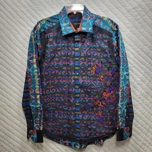 Robert Graham Limited Edition langes besticktes buntes Hemd XL 490/520 - Bild 1 von 12