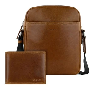 bugatti borsa a tracolla Savona Crossover Bag + Wallet Cognac - Foto 1 di 1