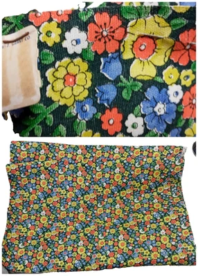 Vintage Mid Century Retro 70er 60er Flower Power ~ 5 Yards 17 in schwerer Baumwolle - Bild 1 von 4