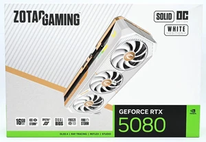 ZOTAC SOLID OC White Edition GeForce RTX 5080 16GB *New No Box* - Afbeelding 1 van 2