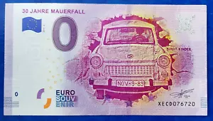 Germany Souvenir Memo Banknote 0 Euro "30 Years since Berlin Wall Fall" 2019 UNC - Picture 1 of 2