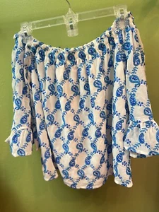 Lilly Pulitzer S Alva Off the Shoulder Top NWT $158 - Picture 1 of 6