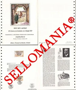 1980 EXFILNA CORREO CATALUÑA COURRIER POST MAIL DOCUMENTO 11 TC23576 FR - Picture 1 of 3