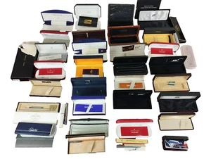 GRANDE COLLECTION DE 33 BOÎTES À STYLOS. CERTAINS AVEC DOCUMENTS. EUROPE. XXE - Picture 1 of 1