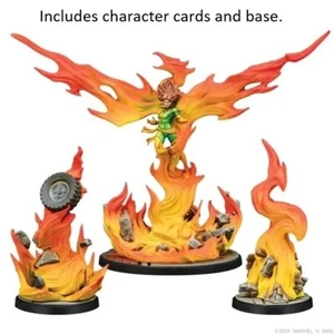 Phoenix Unleashed model, stats card + base Marvel Crisis Protocol - Picture 1 of 1