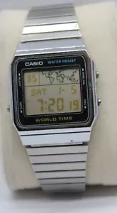 RARE CASIO WORLD TIME 643 A300U CHRONO ALARM DIGITAL VTG QUARTZ 87s JAPAN WATCH - Picture 1 of 13