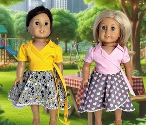 Skirts with Shirts fits 18" dolls - Picture 1 of 7