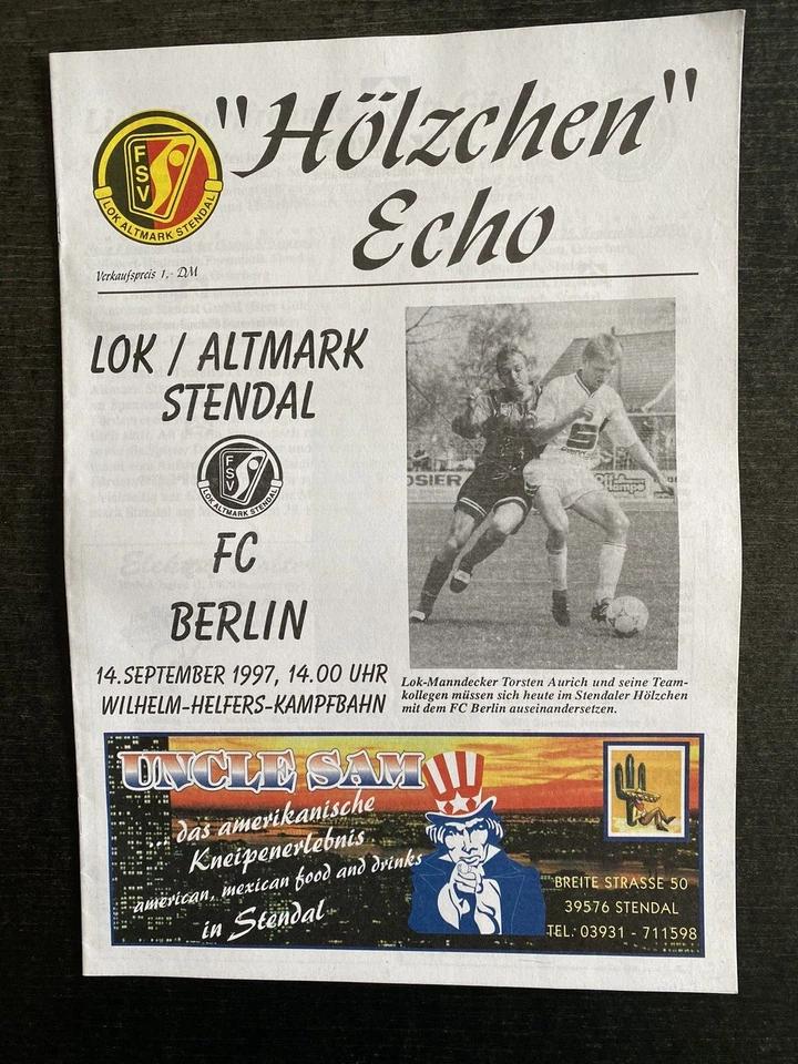 RL 97/98 FSV Lok Altmark Stendal - FC Berlin, 14.09.1997 - Torsten Aurich - Bild 1 von 1