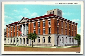 1940s US Post Office Lubbock Texas INTERESTING MESSAGE Linen Posted Postcard K5 - Picture 1 of 2