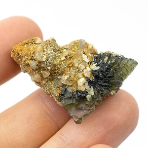 12.91g MOLDAVITE tektite in MATRIX - museum grade, collection piece #RM415 - Picture 1 of 5