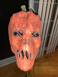 Gruselige Kürbis Latex Halloween Erwachsene Gesichtsmaske - Bild 1 von 7