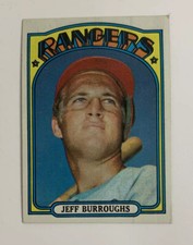 1972 Topps Jeff Burroughs # 191 Rookie RC Baseball Card Texas Rangers