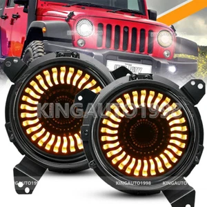 9'' inch LED Headlights DRL for Jeep Wrangler JL Gladiator 2018 2019 2020-2023 - Bild 1 von 12