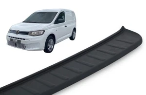 To Fit Volkswagen Caddy (2021 Black Rear Bumper Protector Scratch Guard - Picture 1 of 2
