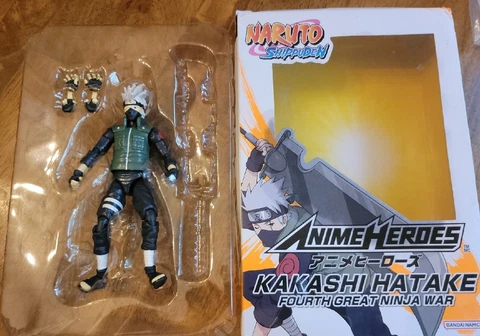 Naruto Anime Heroes Kakashi Hatake 4th Great Ninja War 6.5in Missing 1 Weapon Cover