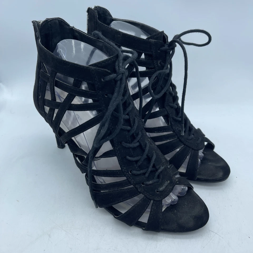 Tacones de aguja a.n.a de gamuza sintética con tiras y cremallera talla 8M Foto 1 de 4