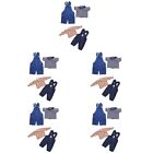  10 Sets Doll Costume Decor Denim Suit Clothes Accessories for Baby Dolls Work
