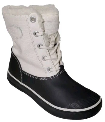 Keen Botas Mujer Talla 5 Aisladas Impermeables Invierno Piel de Oveja Negro Blanco NUEVAS Foto 1 de 4