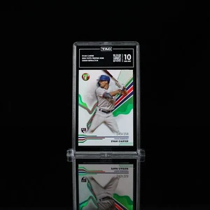 2024 Topps Pristine Evan Carter Green 143/150 #208 TAG 10 - Picture 1 of 2