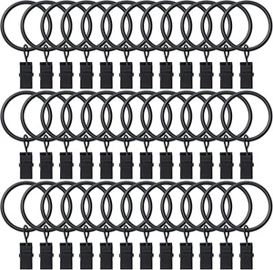 36 Pack Curtain Rings with Clips, Drapery Clips with Rings, Hangers Drapes Rings - Picture 1 of 6