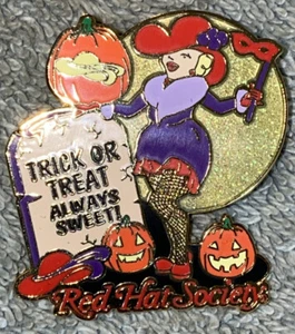 Red Hat Society “Trick or Treat Always Sweet” Pin - Picture 1 of 4