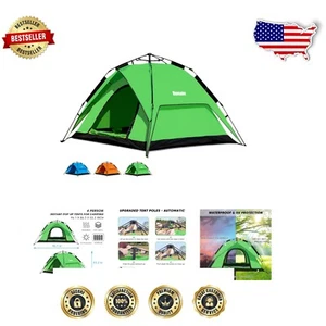 Lightweight Waterproof Pop-Up Tent for 4 People - Easy Setup & UV Protection - Picture 1 of 10