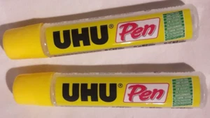 UHU Pen Colla Liquida Quantità 2 Tubetti Da 50 Ml Con Tampone Dosatore Per Carta - Foto 1 di 9
