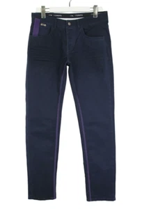 ICEBERG Pants Men's W33 Regular Fit Blue Embroidered Logo Button Fly - Picture 1 of 10