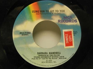 Barbara Mandrell: Using Him To Get To You / Crackers. 45 RPM, VG+ - Picture 1 of 2