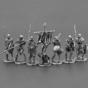 Novelty Metal Skull Warriors Board Game Chess Miniature Statue Collectible Model - Picture 1 of 29