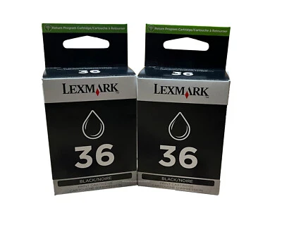 2psc Lexmark 36 genuine Ink Cartridges In Retail Box - Image 1 of 3