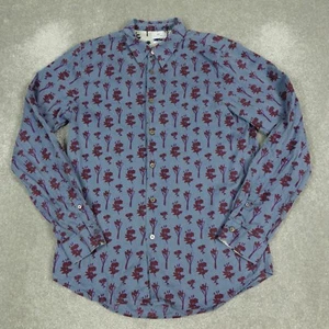 Paul Smith Mens Shirt Medium Blue Patterned Tailored Fit Button Up Long Sleeve - Picture 1 of 9