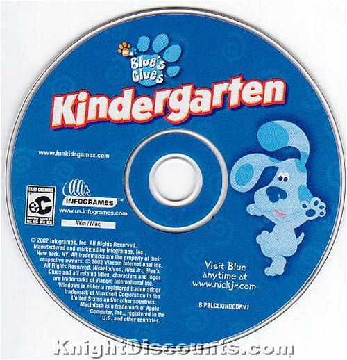 BLUE'S CLUES KINDERGARTEN Kids Educational Blues for Windows & Mac PC Game NEW - Image 1 of 1