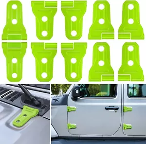 Jeep Wrangler Green Door & Hood Hinge Trim Cover for 2018-2022 JL JLU JT 10PCS - Bild 1 von 5