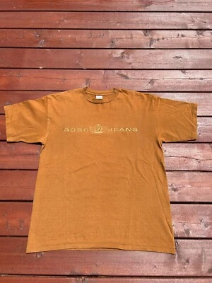 Camisa Hugo Boss Vintage Años 90 Logo Spellout Hip Hop XL Hecha en EE. UU. Bordada Y2K Foto 1 de 4