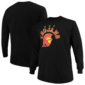 USC Trojans Fanatics Long Sleeve Shirt Men Black Size 4XLT - Picture 1 of 4