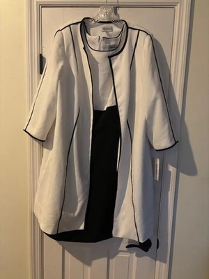 NWT NICOLETTE ASHLEY STEWART Women’s Suit Set Topper Jacket & Sheath Dress 16W - Image 1 of 4
