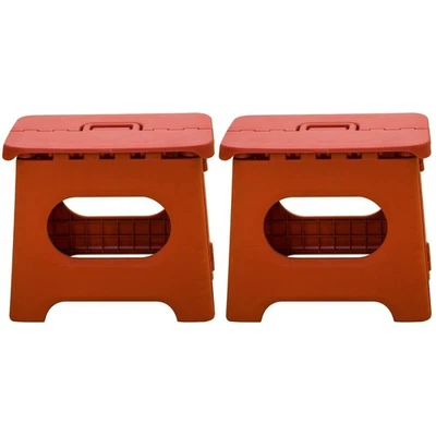  Set of 2 Hocker Zusammenklappbar Klappbarer Tritthocker Heimhocker - Bild 1 von 4
