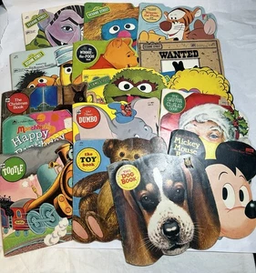 Lot of 16 Vintage Golden Shape Books Sesame Street Disney Santa Claus MORE - Picture 1 of 13