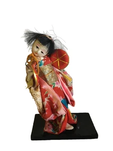 Muñeca kimono antigua japonesa de porcelana Ichimatsu NINGYO 5 1/2 pulgadas elegante - Imagen 1 de 8