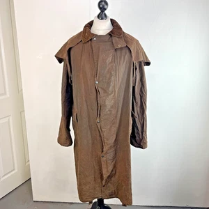 Blue Riband Waxed Stockman Jacket Brown 100% Cotton Waterproof Coat size L - Picture 1 of 10