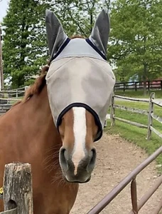 Defender Fly Mask with Ears and Reflective Trim, Size Medium - Picture 1 of 3