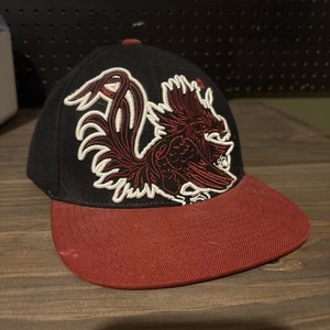 Vtg SC Gamecocks Cocks Large Logo Zephyr Wool Blend SnapBack Football Cap Hat - Picture 1 of 6
