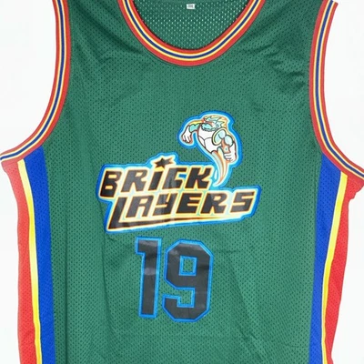 Camiseta deportiva de baloncesto verde Rock N Jock #19 Aaliyah capas de ladrillo para hombre talla 3XL MTV Foto 1 de 4