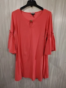Women's Allison Brittney Bell Sleeve Tunic Dress Size 2X Casual Event Office - Picture 1 of 9